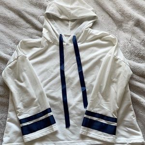 White hooded shirt